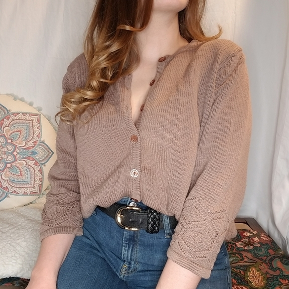 Northern Reflections Sweaters - NORTHERN REFLECTIONS vintage grandma sweater 3/4 M